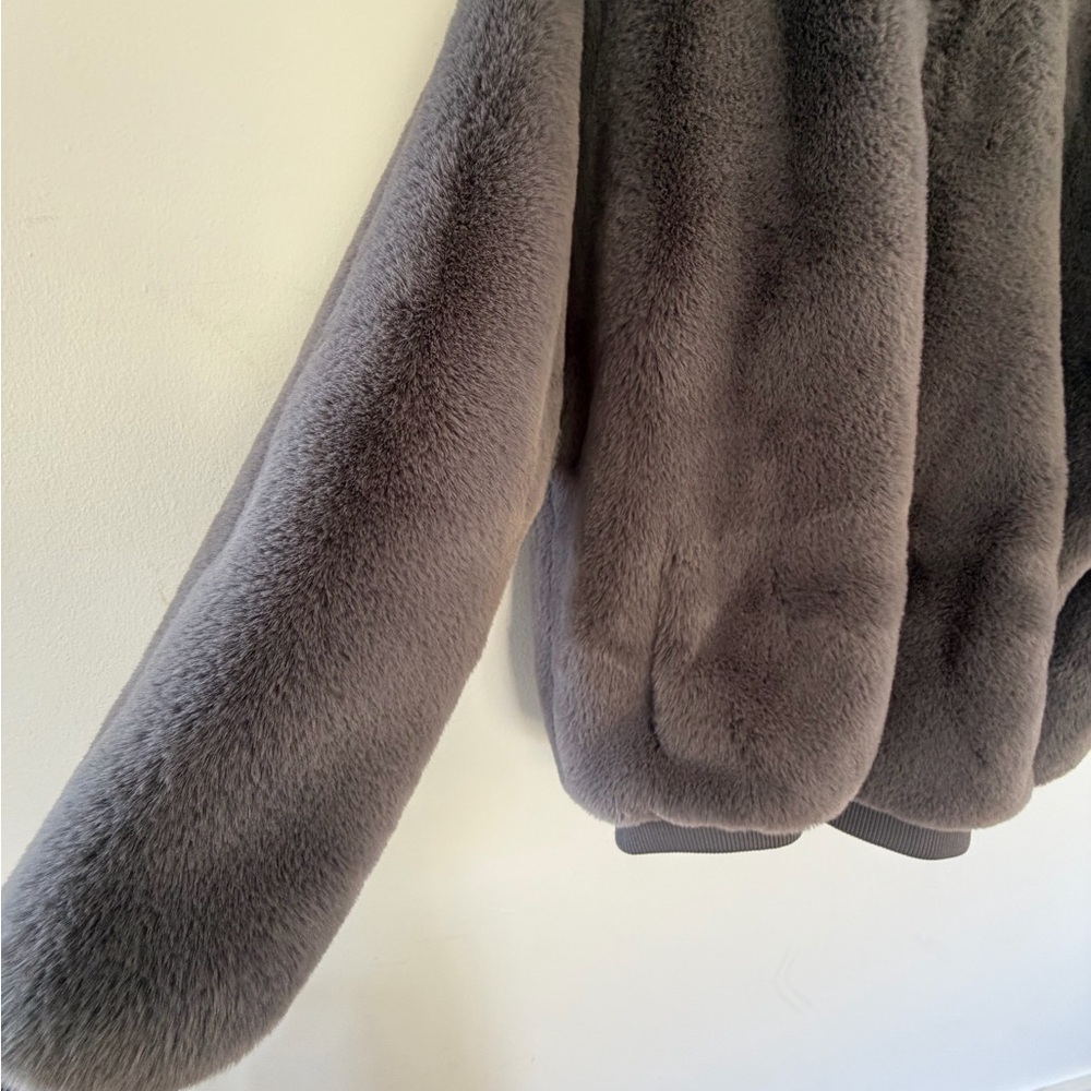 Maje fur bomber jacket, M - Picture 6 of 8